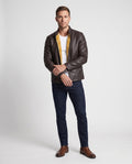 Men's Faux Leather Jacket with sherpa lining - for city and everyday wear