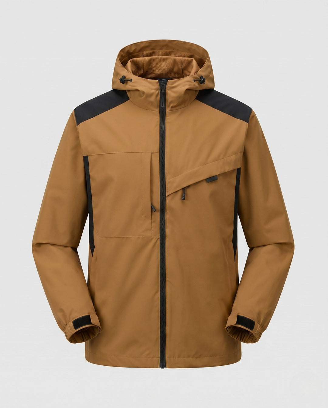 Unisex Waterproof Outdoor Jacket with Adjustable Hood