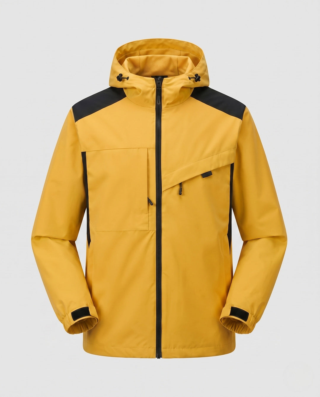Unisex Waterproof Outdoor Jacket with Adjustable Hood