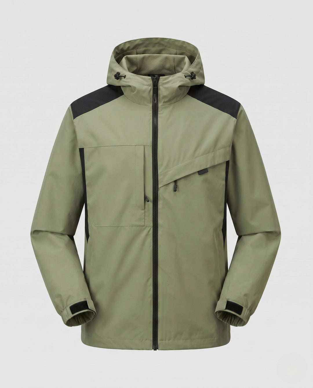 Unisex Waterproof Outdoor Jacket with Adjustable Hood
