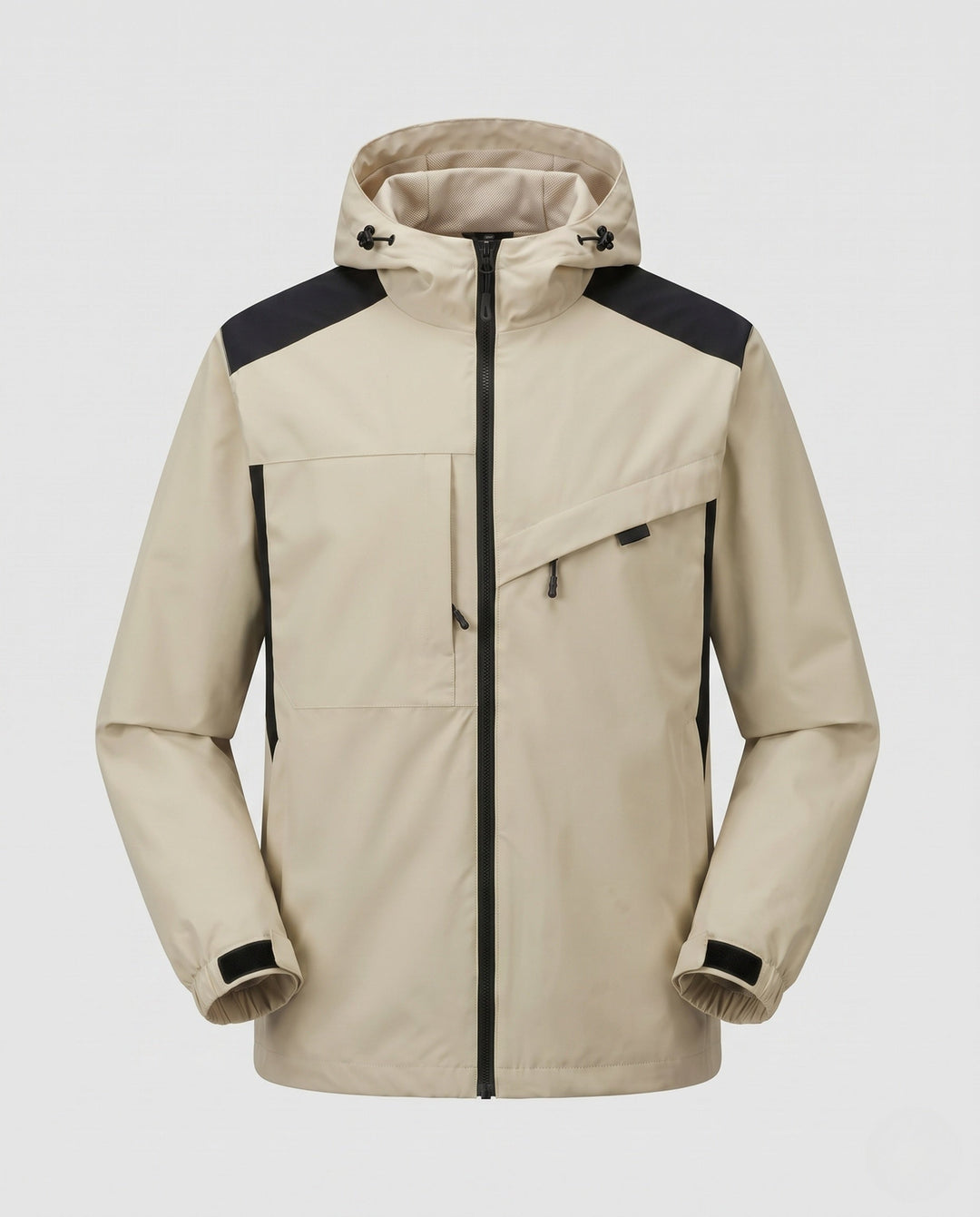 Unisex Waterproof Outdoor Jacket with Adjustable Hood