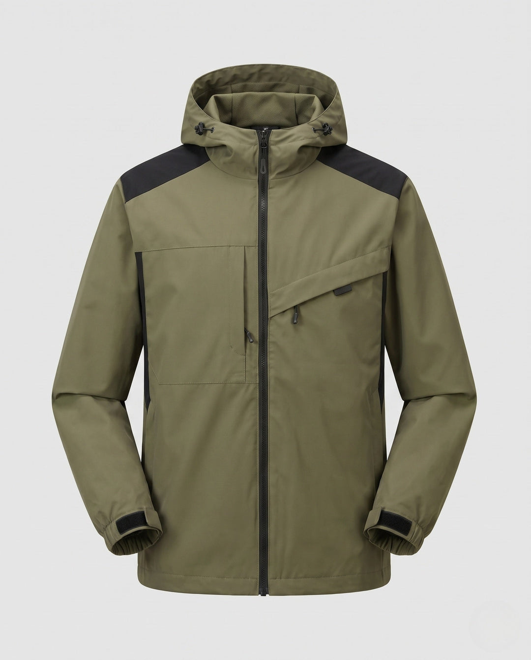 Unisex Waterproof Outdoor Jacket with Adjustable Hood