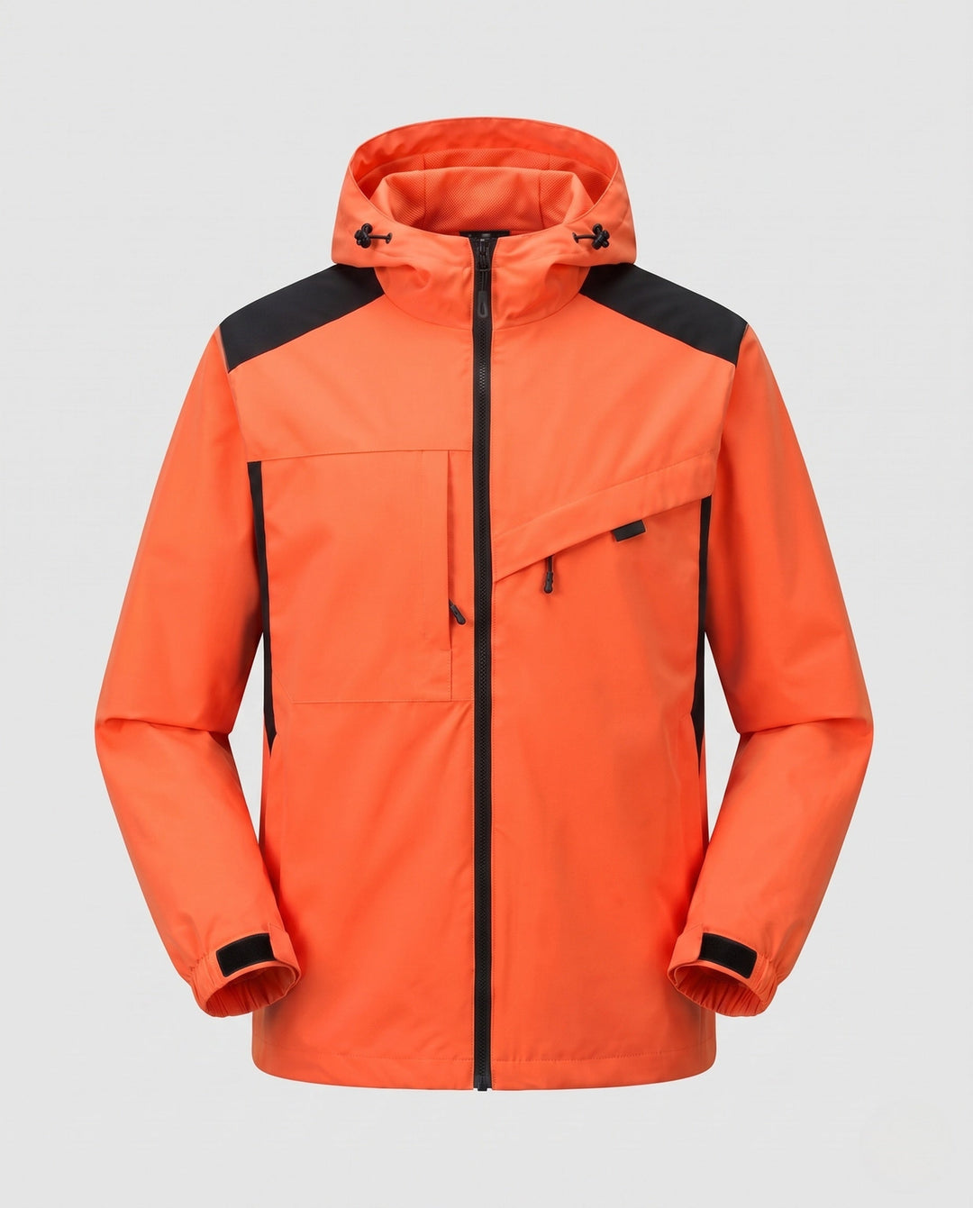 Unisex Waterproof Outdoor Jacket with Adjustable Hood