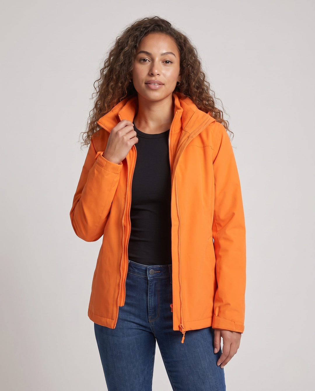 Ladies Weatherproof Outdoor Jacket with High Collar