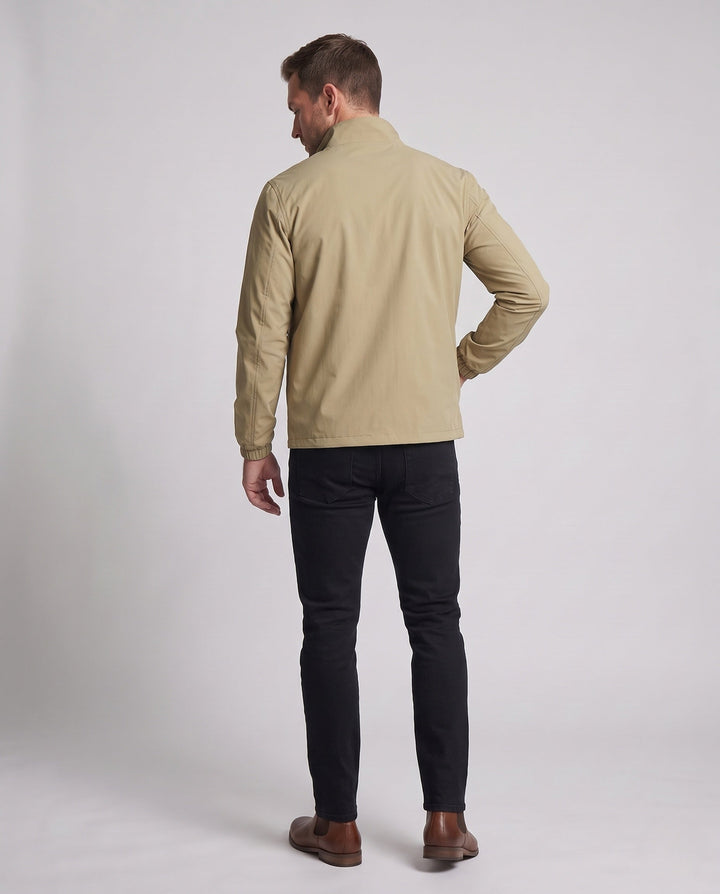 Unisex Ultra-Light Zip Transitional Jacket with Stand Collar, Zip Pockets &amp; Wind-Resistant Material