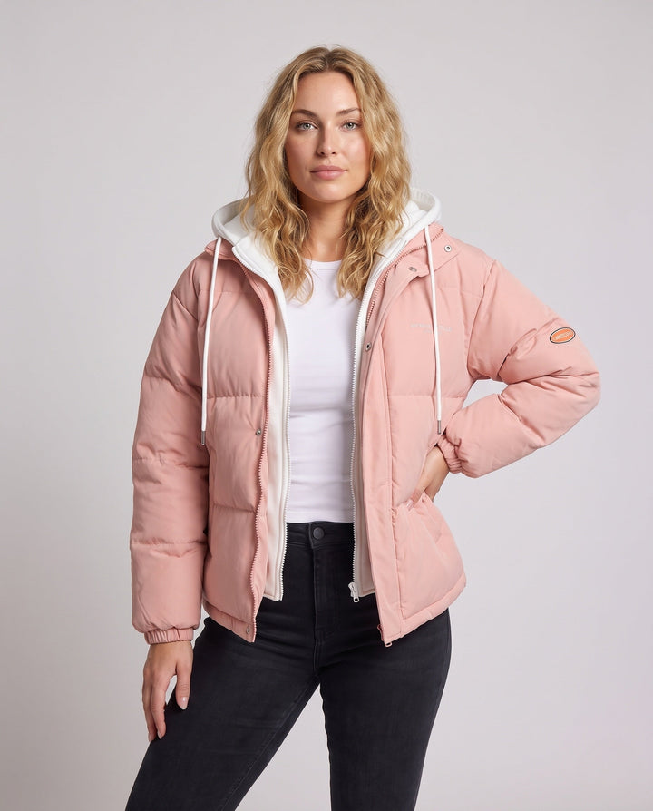 Women Fashionable Quilted Jacket with Hood