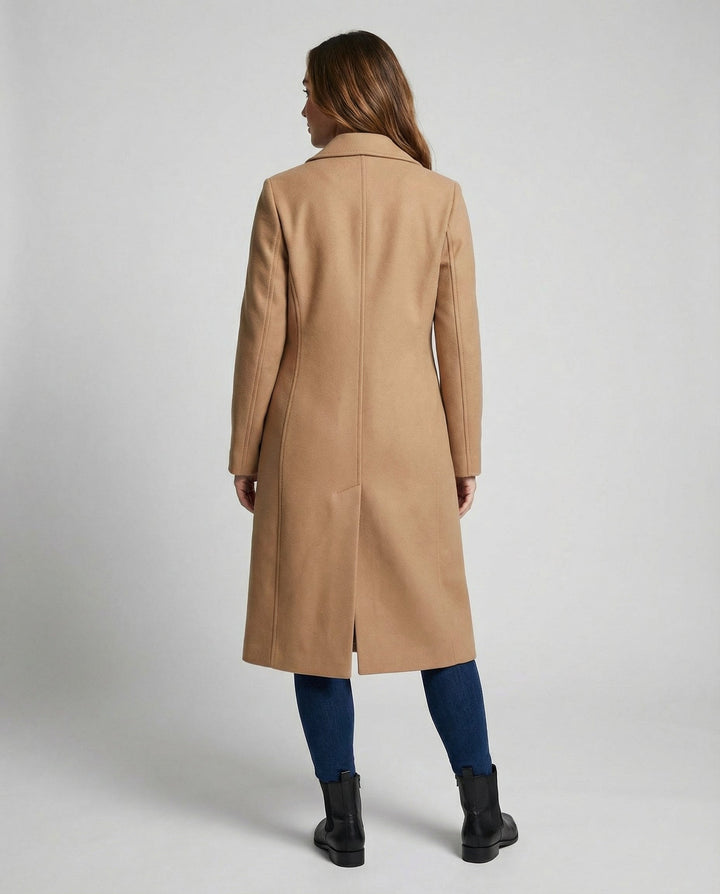 Elegant long jacket winter women