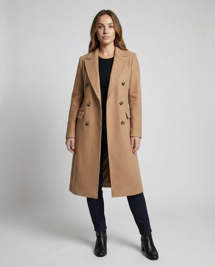 Elegant long jacket winter women