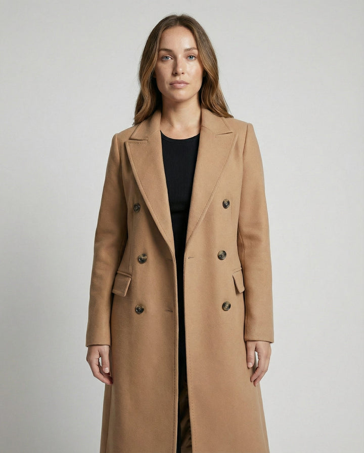 Elegant long jacket winter women