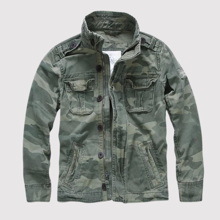 Retro jeans jacket with Multiple pockets
