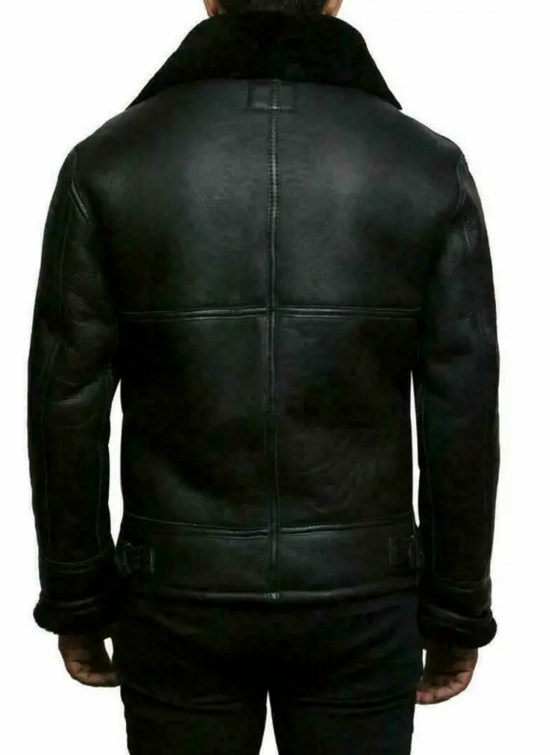 Leather winter coat