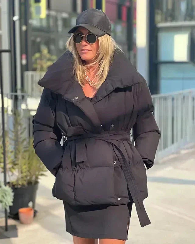 Jacket with Belt for Women&