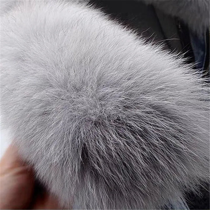 denim jacket with faux Fur collar