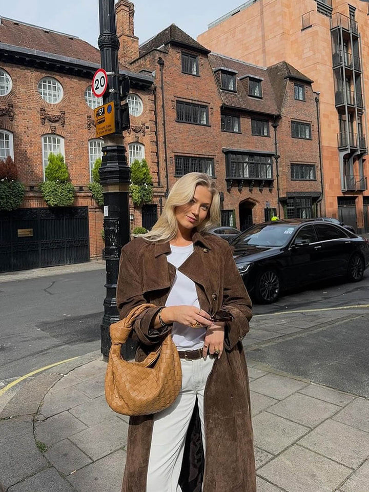 Suede Trench coat