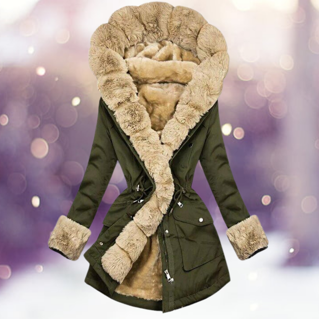 Warm jacket winter with Fur Lining for women