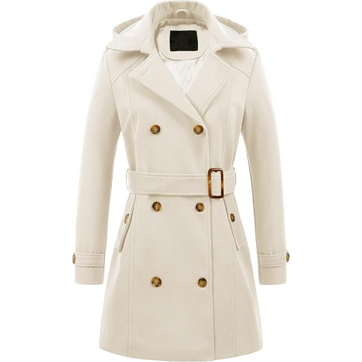 Quilted winter Trench coat with hood