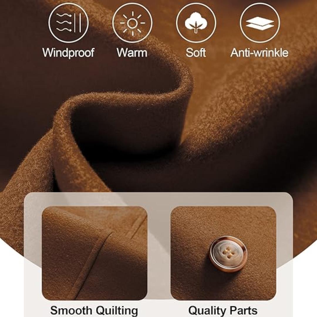 Quilted winter Trench coat with hood