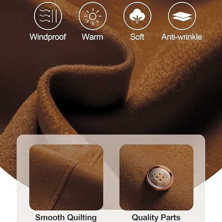 Quilted winter Trench coat with hood