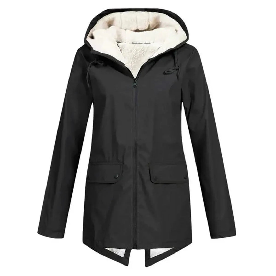 water-repellent Hat Trench coat with fleece Lining