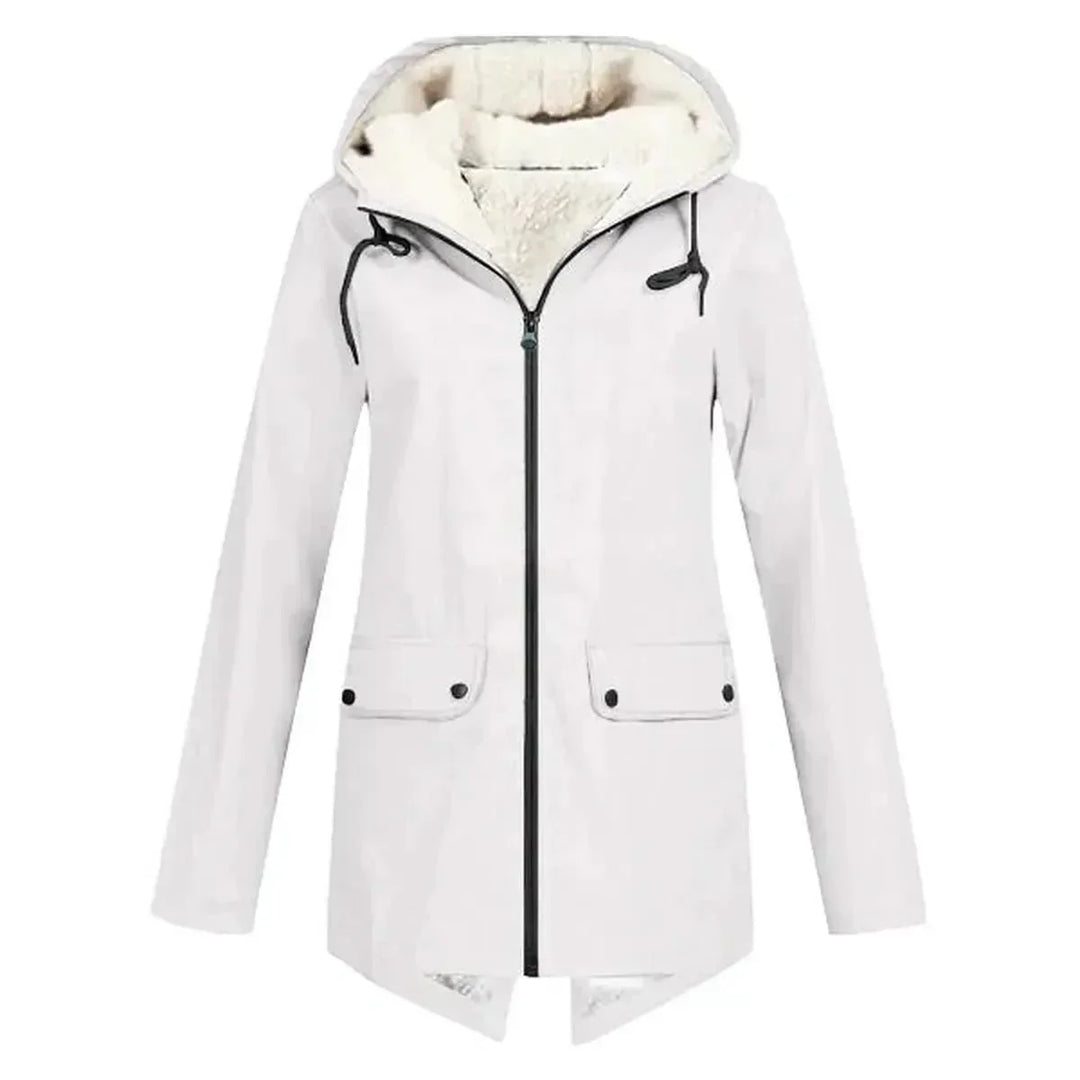 water-repellent Hat Trench coat with fleece Lining