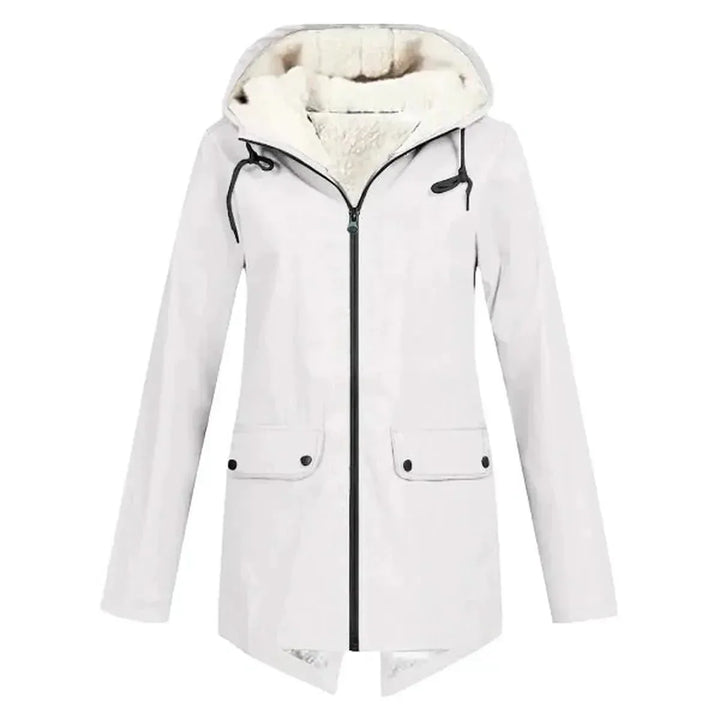 water-repellent Hat Trench coat with fleece Lining