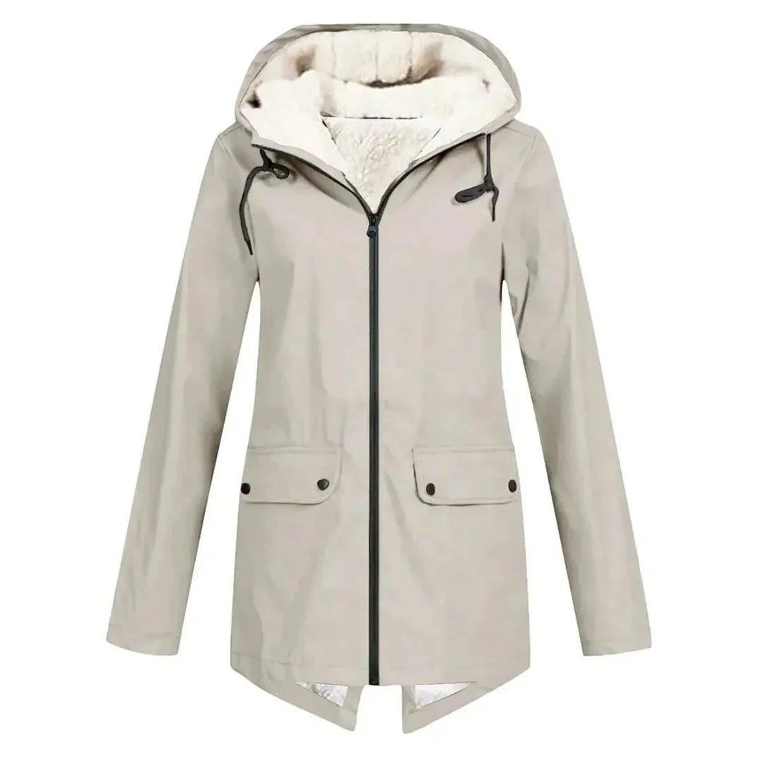 water-repellent Hat Trench coat with fleece Lining