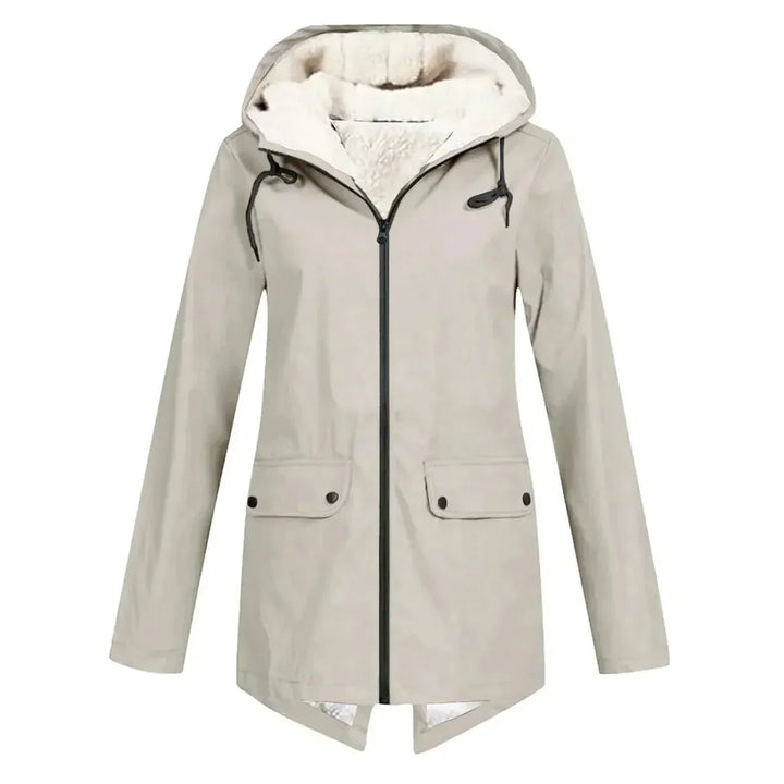 water-repellent Hat Trench coat with fleece Lining