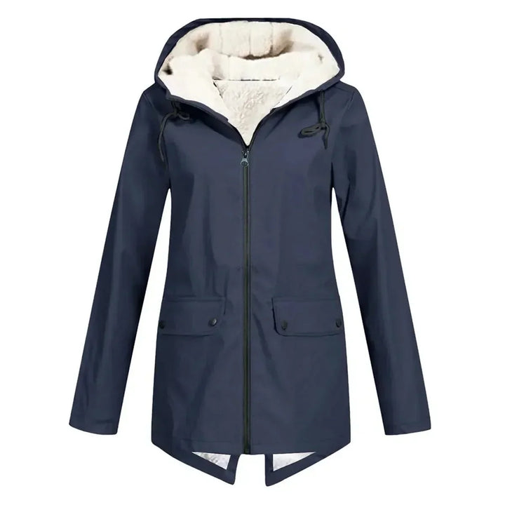 water-repellent Hat Trench coat with fleece Lining