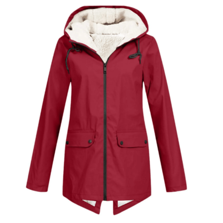 water-repellent Hat Trench coat with fleece Lining