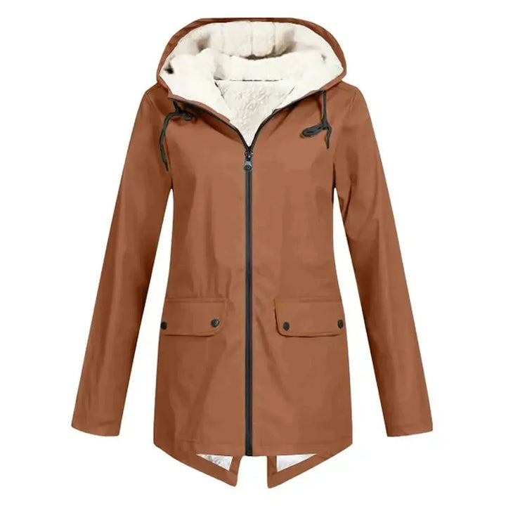 water-repellent Hat Trench coat with fleece Lining