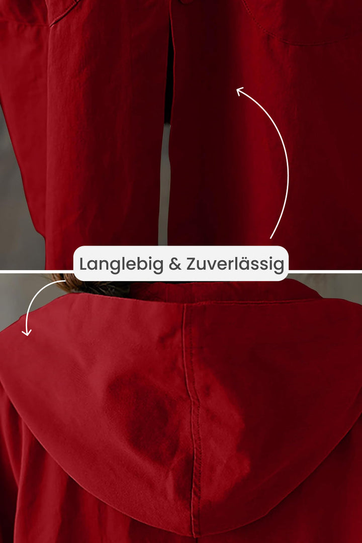 Oversized windbreaker in Burgundy