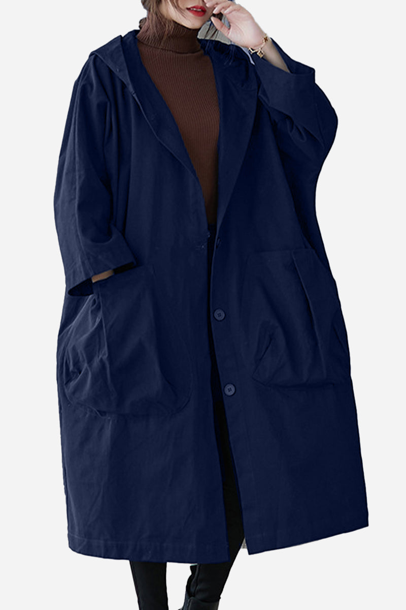 Oversized windbreaker in Burgundy