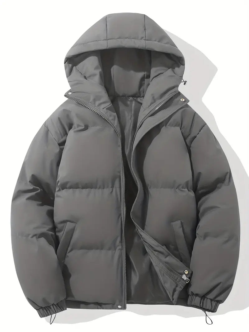 Warm padded jacket hood women