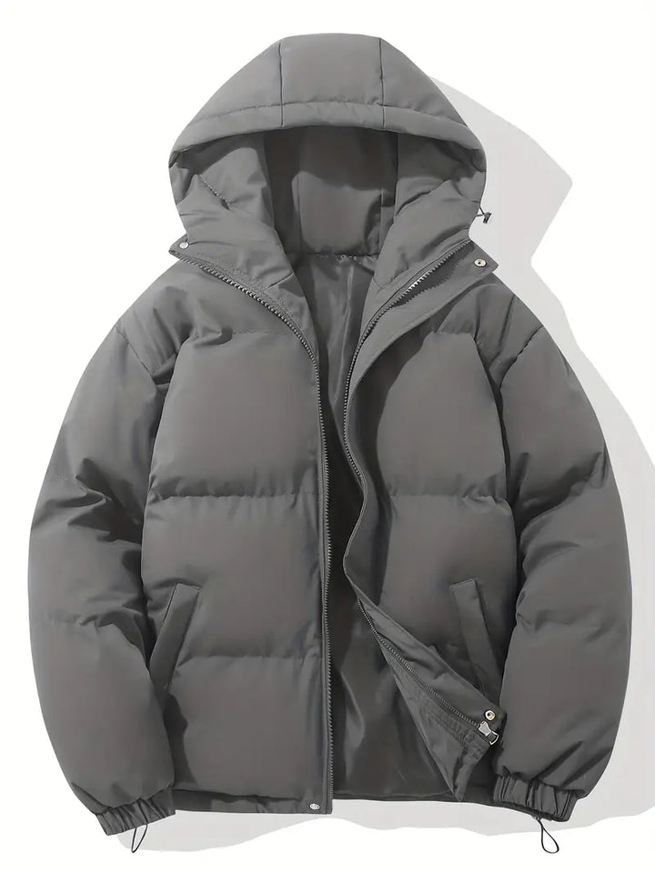 Warm padded jacket hood women