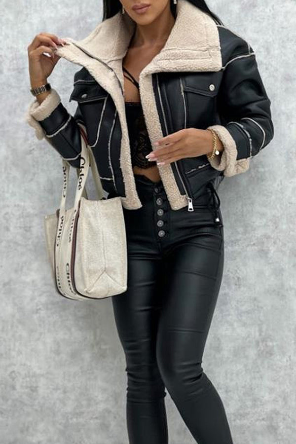 Short zip Biker jacket