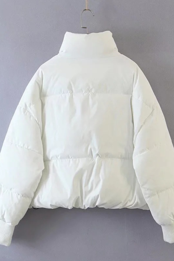 | Collar Zip Pocket Thick Warm Cotton Jacket