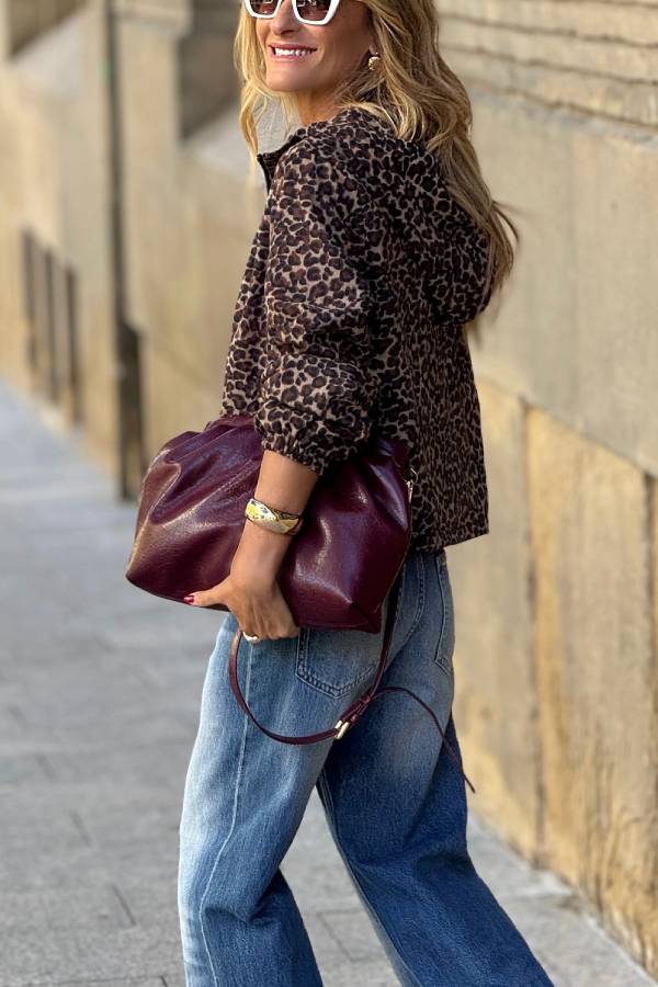 Leopard pattern jacket