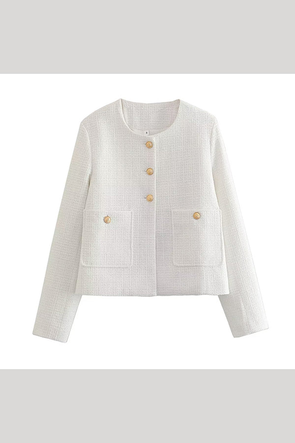 color textured casual style Top jacket