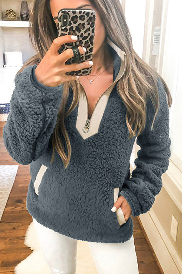 Bag high collar long-Sleeved Women&