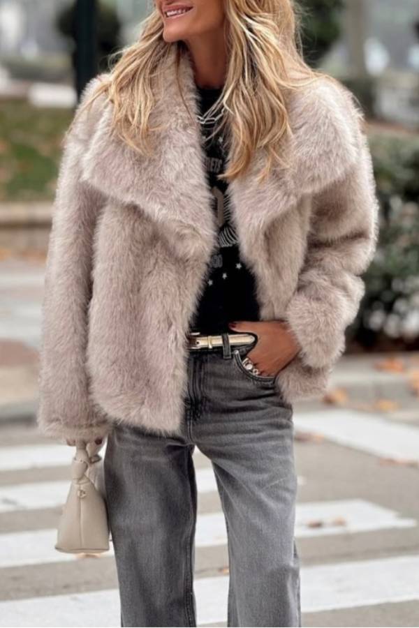 Short fashionable Fox Fur coat