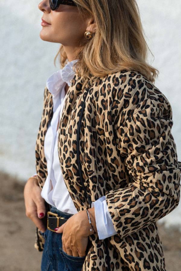 Leopard pattern jacket