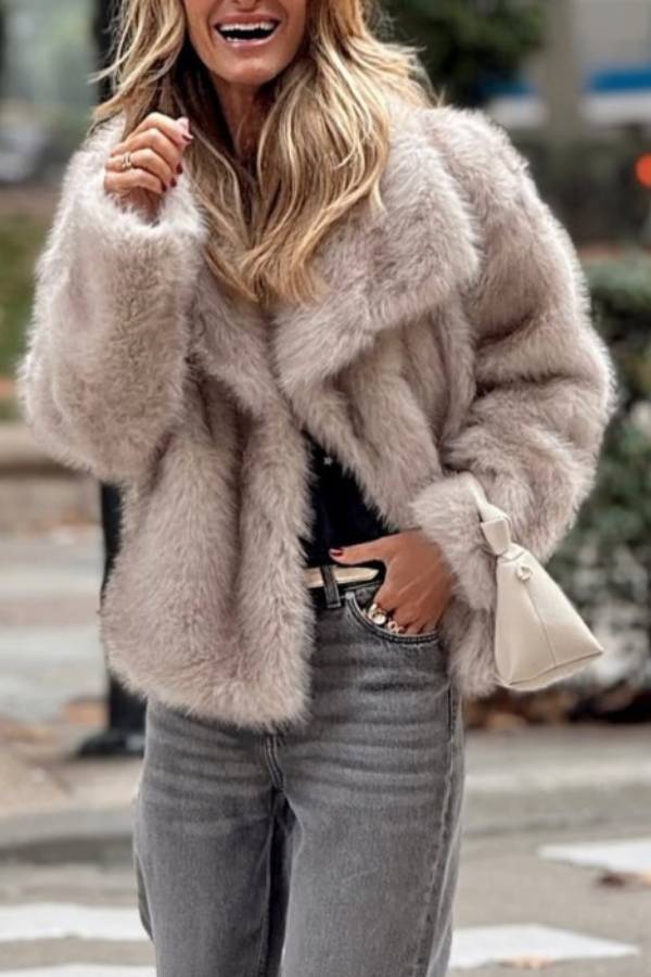 Short fashionable Fox Fur coat