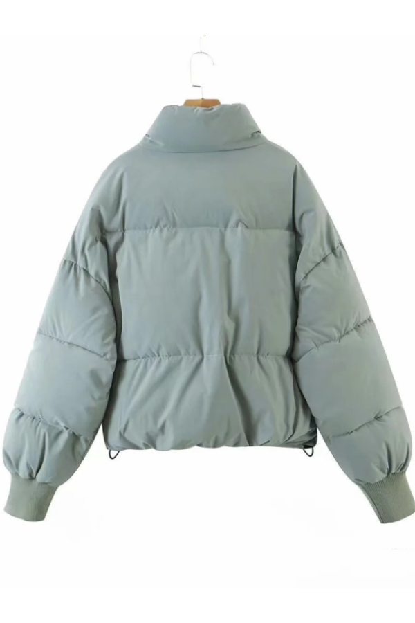 | Collar Zip Pocket Thick Warm Cotton Jacket