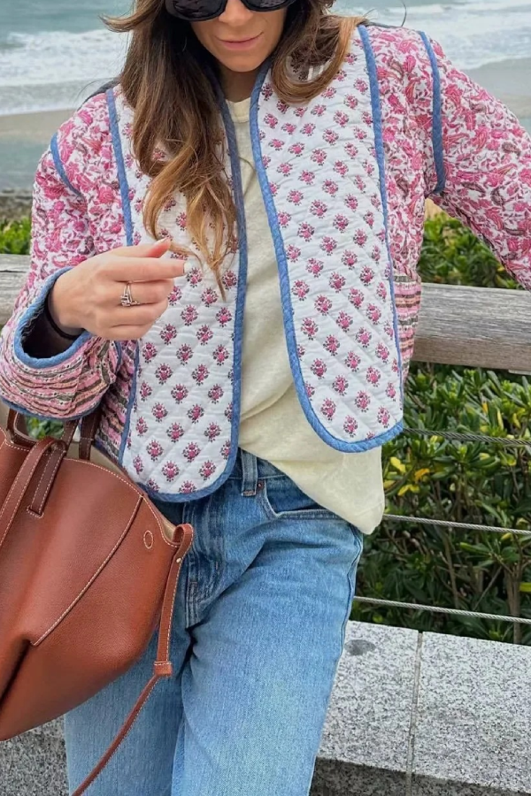 Reversible quilted jacket with Matching Small cotton jacket