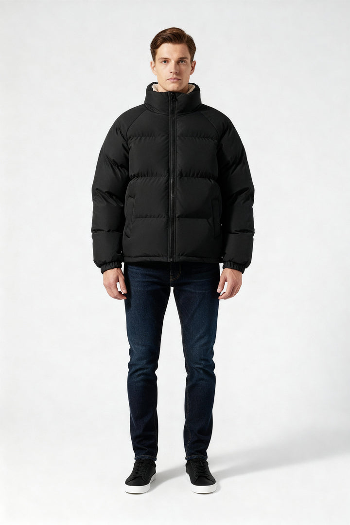 | Fleece-Lined Puffer Jacket
