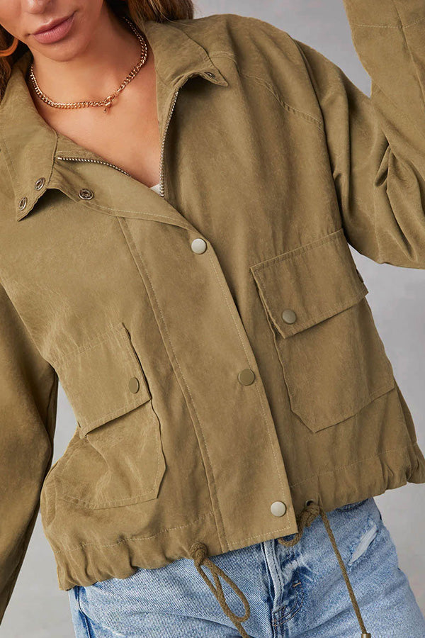 IN check Lapel double-button Two-pocket Midi jacket
