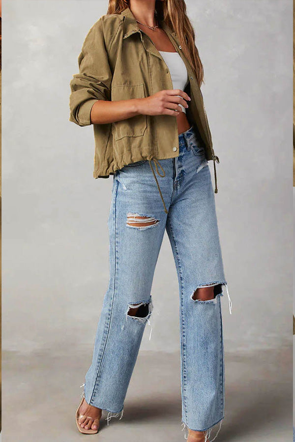 IN check Lapel double-button Two-pocket Midi jacket