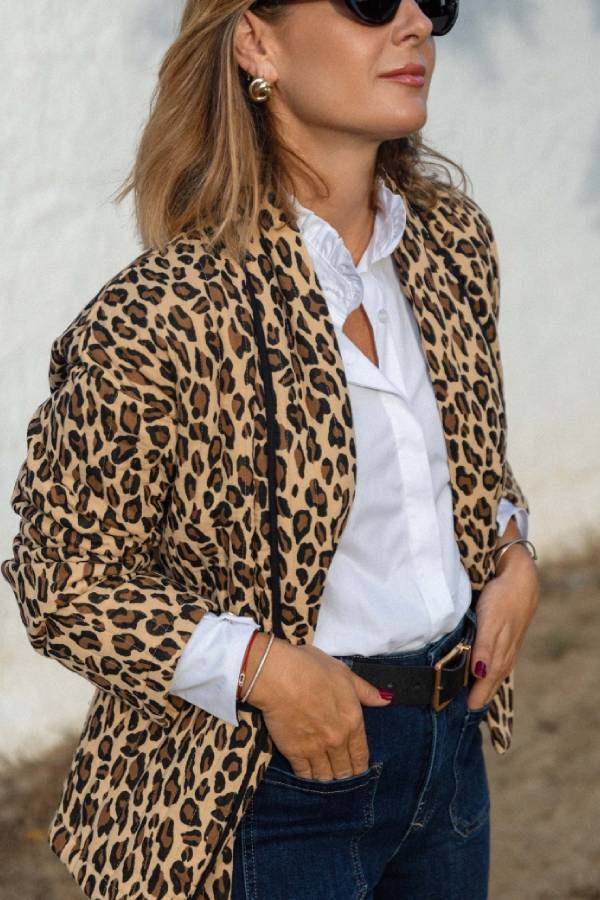 Leopard pattern jacket
