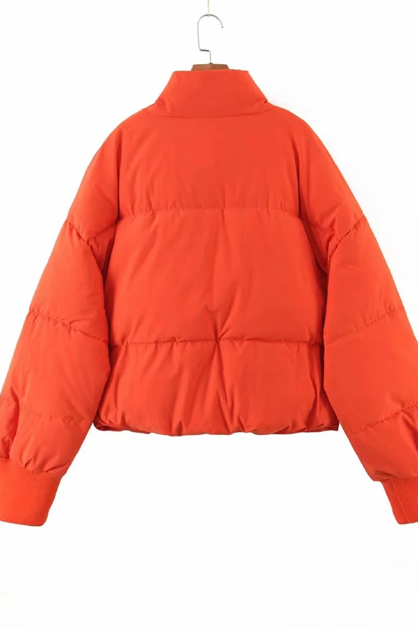 | Collar Zip Pocket Thick Warm Cotton Jacket