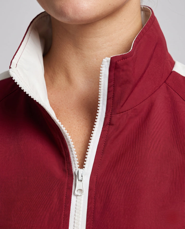 Unisex Reversible Oversize Windbreaker with Stand-up Collar, Contrast Details and Drawstring Hem